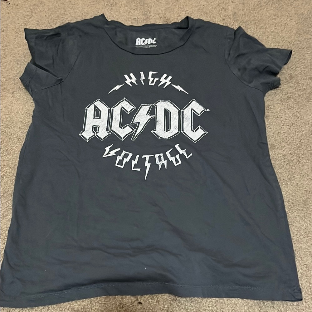AC/DC Graphic Tee in Dark Gray